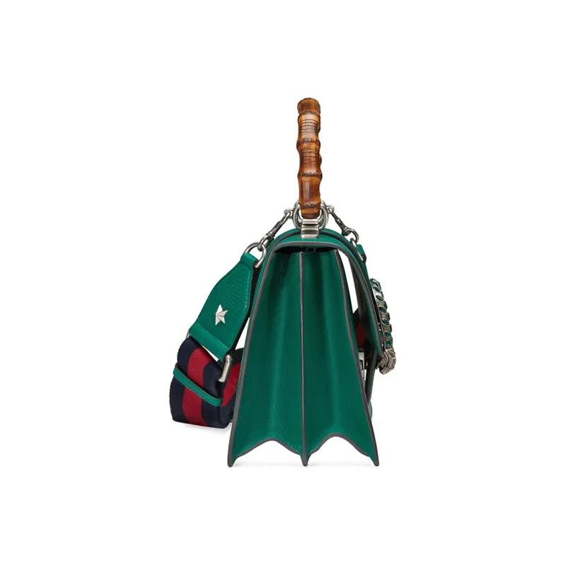 GUCCI Dionysus Leather Shoulder Bag Crossbody Bag Handbag Medium Size Women's Green-1