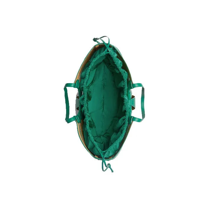 Bottega Veneta Cow Leather One Shoulder Handbag, Crossbody Bag Women's Green-3