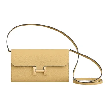 HERMES Constance To Go Cow Leather Shoulder Bag Crossbody Bag Women's Chick Yellow