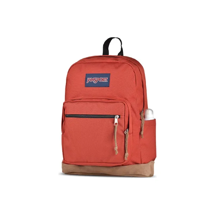 JanSport Leather Backpack Regular Unisex Bella Orange-1
