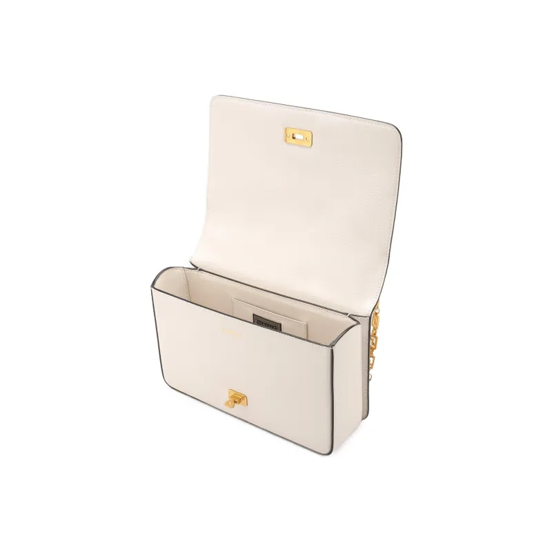 VERSACE Cow Leather Crossbody Bag Shoulder Bag Women's White-3