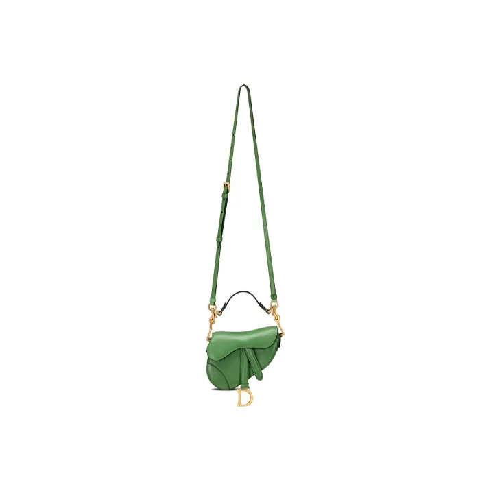 DIOR Sheepskin Saddle Bag Handheld Shoulder Bag Crossbody Bag Handbag Extra Mini Women's Green-1