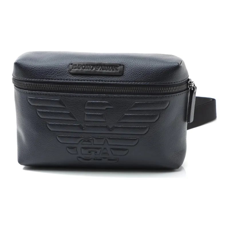 EMPORIO ARMANI Polyester With Polyurethane Shoulder Bag, Crossbody Bag Regular Men's Marine Blue-8