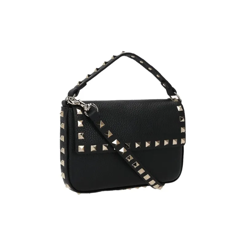 Valentino Cow Leather Handbag Women's Black-2