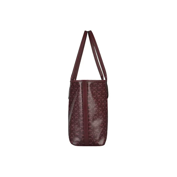 MICHAEL KORS Jodie Canvas Tote Bag Shopping Bag Handbag Shoulder Bag Women's Berry Red-3