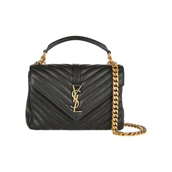 SAINT LAURENT College Quilted Medium Shoulder Bag