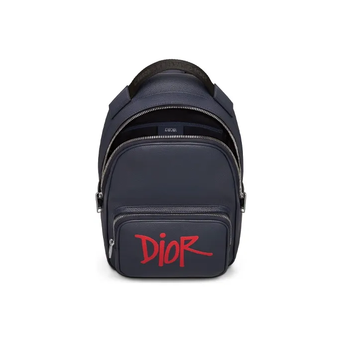 DIOR Shawn Collaboration Cow Leather Shoulder Bag Crossbody Bag Regular Men's Navy-2