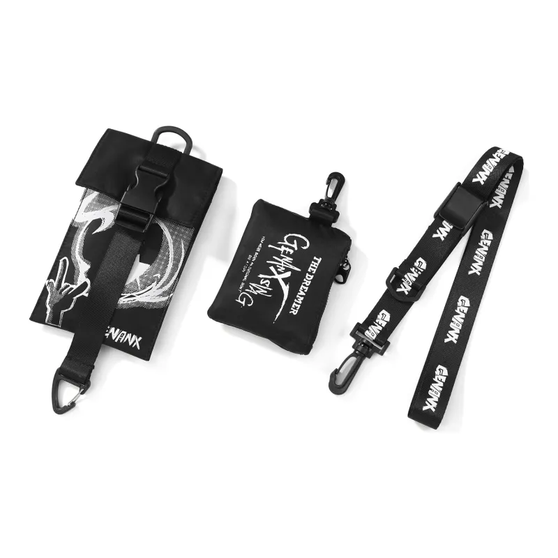 GENANX Polyester Combo Bag Card Holder Regular Unisex Black/White-1