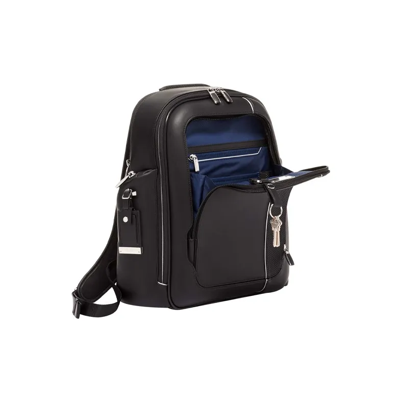 TUMI Arrivé Leather Backpack Regular Men's Black-3
