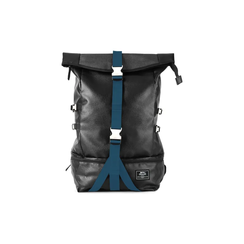 Slazenger Synthetic Leather Gym Bag Backpack Men's Royal Blue/Black/Coffee-1