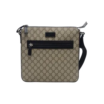GUCCI PVC Messenger Bag Shoulder Bag Crossbody Bag Small Size Men's Ebony/Black