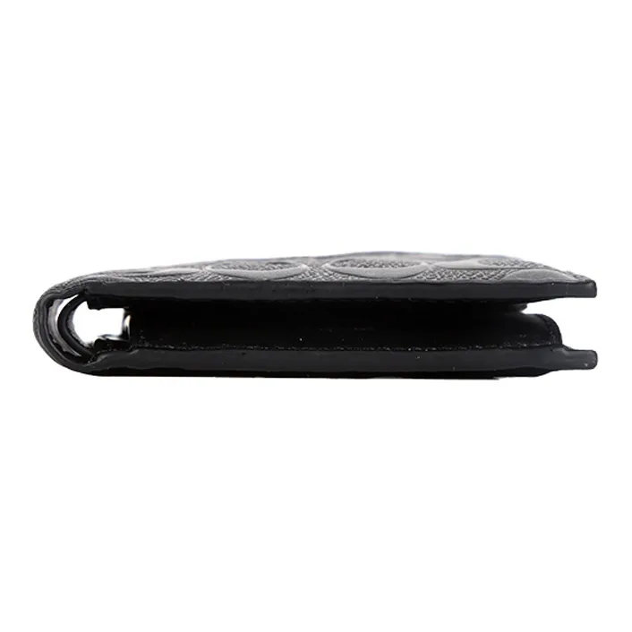 COACH Leather Coin Purse Wallet Bag Men's Black-4