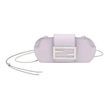 FENDI Baguette Calfskin Eyeglass Case And Eyeglass Pouch Men's Light Purple
