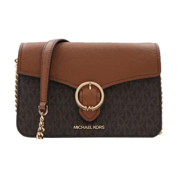MICHAEL KORS MK Wanda PVC Crossbody Bag, Shoulder Bag Women's Brown Monogram