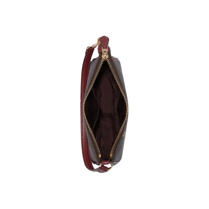 COACH Nolita Leather Shoulder Bag, Pochette, Clutch Trumpets Women's Brown/Burgundy Multicolor-2