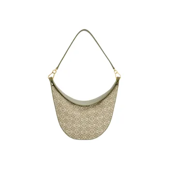 LOEWE Anagram Jacquard Fabric With Cow Leather Shoulder Bag, Crossbody Bag, Shoulder Bag Women's