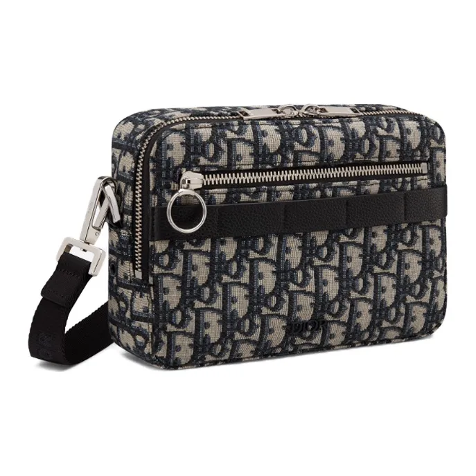 DIOR Oblique Jacquard With Cow Leather Crossbody Bag, Shoulder Bag Men's-2
