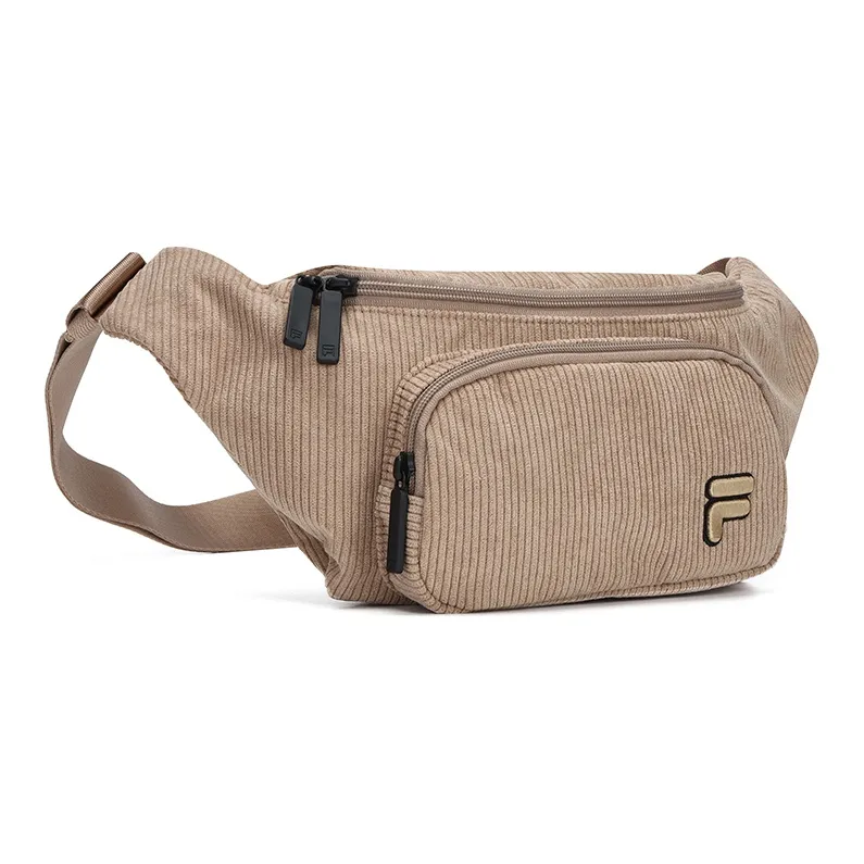 FILA FUSION Corduroy Sling Bag Fanny Pack Regular Unisex Khaki-1