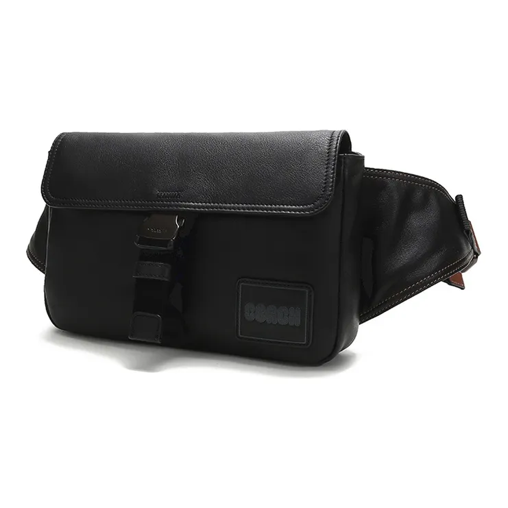 COACH Pacer Leather Shoulder Bag, Crossbody Bag, Sling Bag, Fanny Pack Regular Men's Black-1