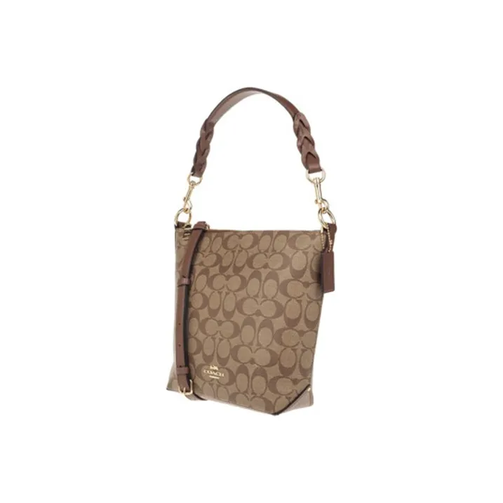 COACH Canvas With Leather Handbag Bucket Bag Crossbody Bag Shoulder Bag Women's Monogram Brown-1