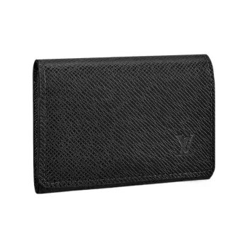 LOUIS VUITTON ÉPi Cow Leather Card Holder Card Holder Unisex Black
