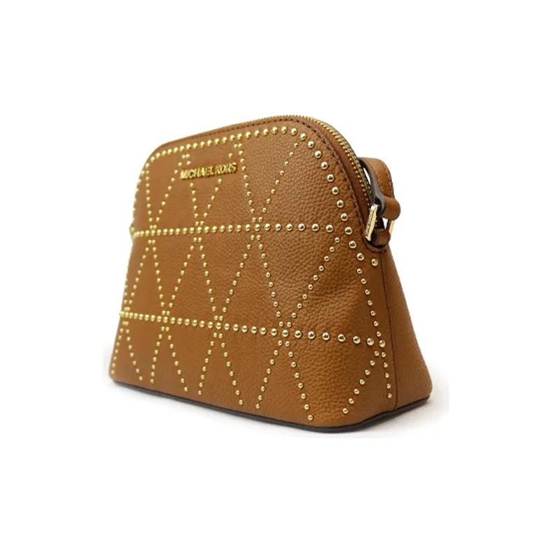 MICHAEL KORS Adele Leather Dome Bag Shoulder Bag Crossbody Bag Medium Size Women's Brown-1