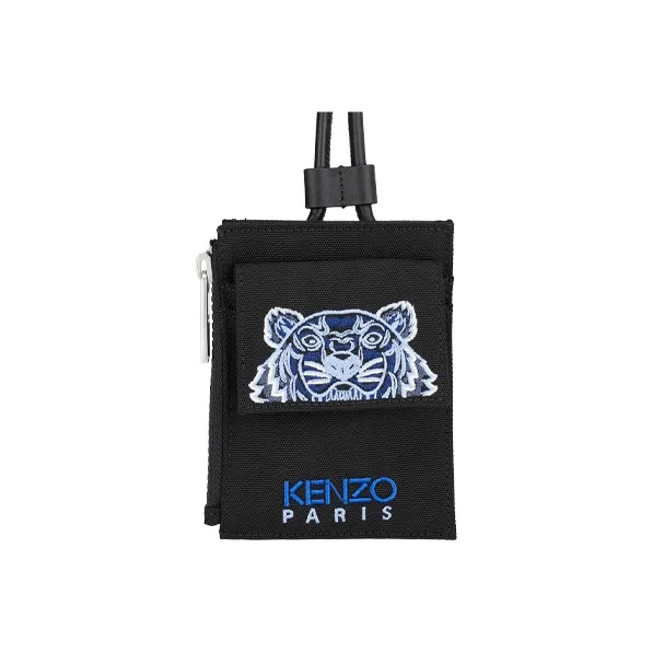 KENZO Nylon One Shoulder Crossbody Card Holder Mini Unisex Black-2