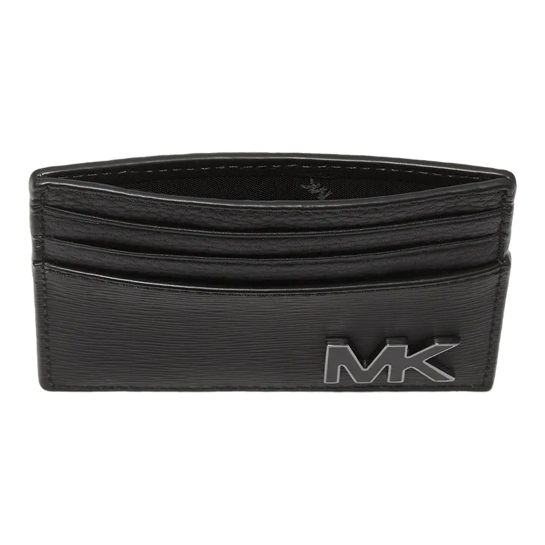 MICHAEL KORS MICHAEL KORS Luggage Collection Leather Card Holder Card Holder Men's Black-2