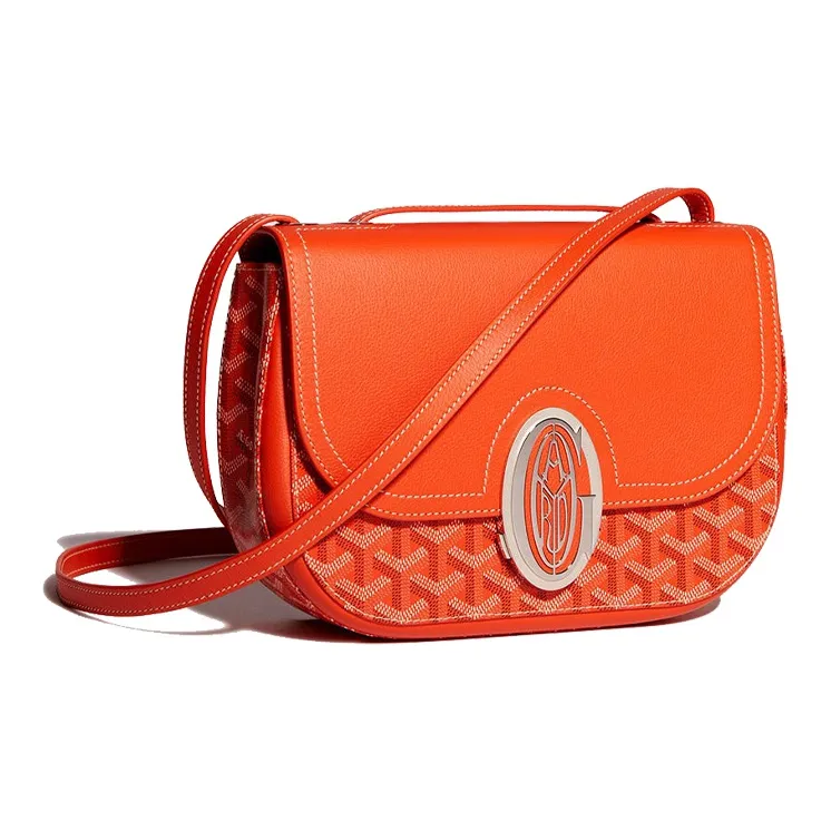 GOYARD 233 Canvas With Leather Shoulder Bag Crossbody Bag Women's Burgundy Red-1