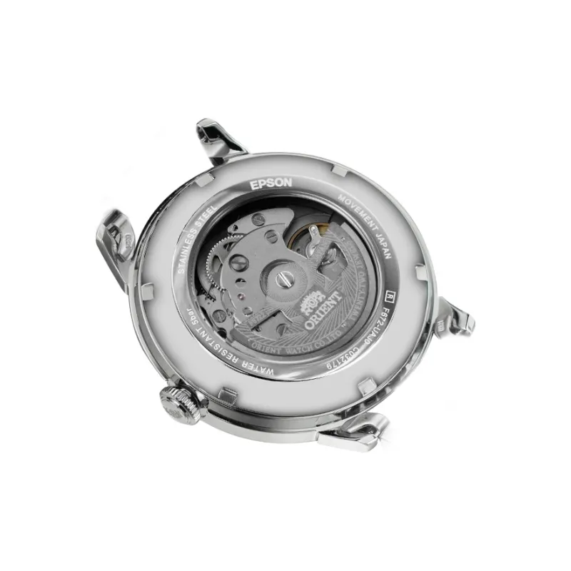 ORIENT Mechanical Movement Cowhide Strap Watch 42.4mm Men's Watches Blue Dial RA-AC0J05L10B-1