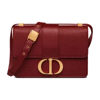 DIOR 30 Montaigne Collection Grained Calfskin Handbag, Shoulder Bag, Crossbody Bag Women's Brick Red