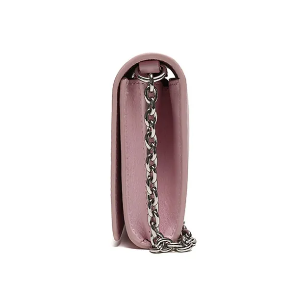 KENZO Cow Leather Chain Shoulder Bag Women's Light Pink-2