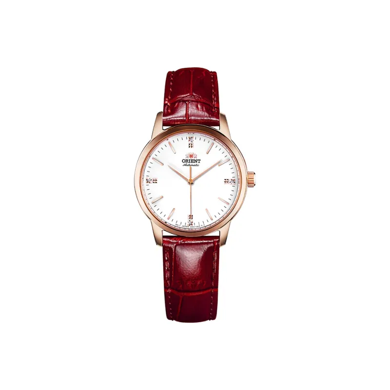 ORIENT Mechanical Movement Leather Watch Bands Watch 32mm Women's Watch White Dial RA-NB0105S-0