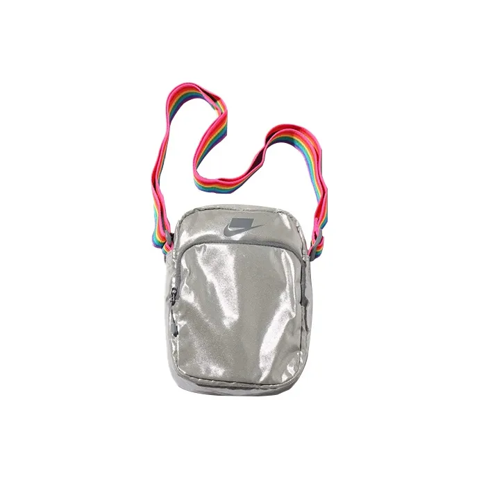 Nike Polyester Shoulder Bag, Crossbody Bag Regular Unisex Silver Gray-0