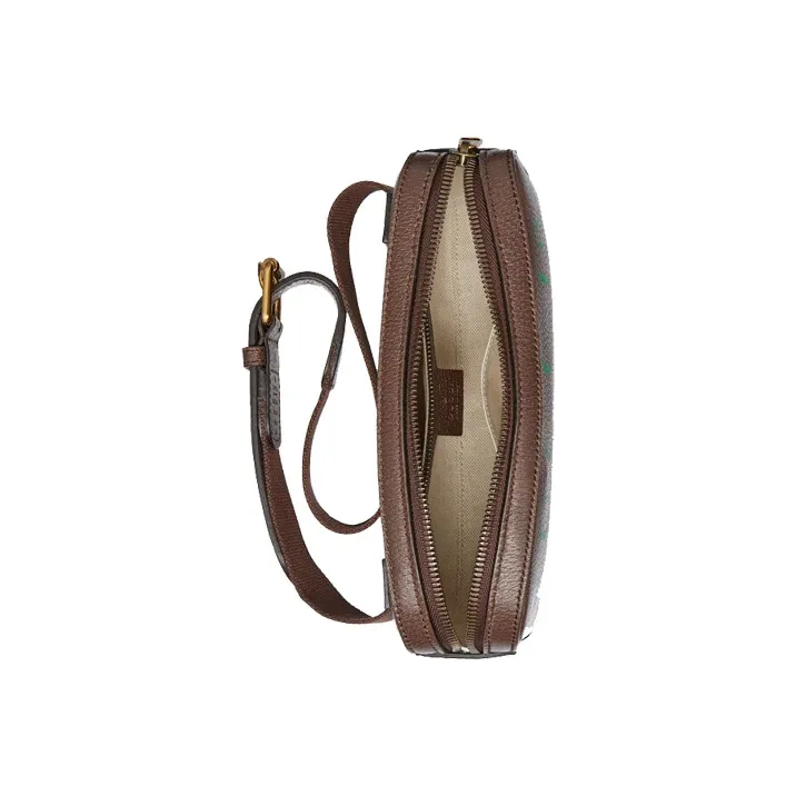 GUCCI Leather Fanny Pack, Sling Bag, Shoulder Bag, Crossbody Bag Unisex Brown-4