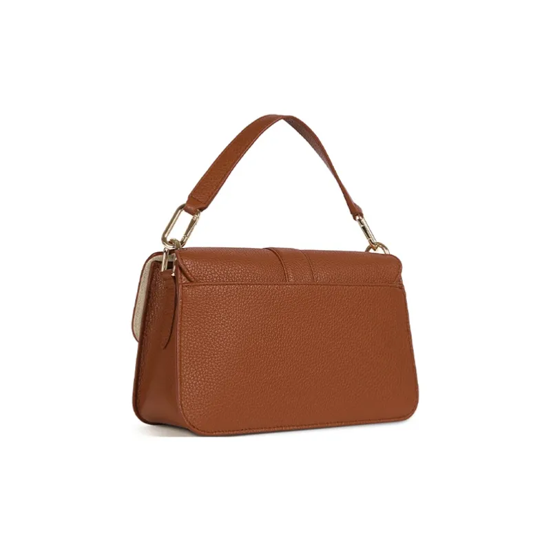 Furla Cow Leather Messenger Bag, Shoulder Bag, Crossbody Bag, Handbag Mini Women's Brown-1
