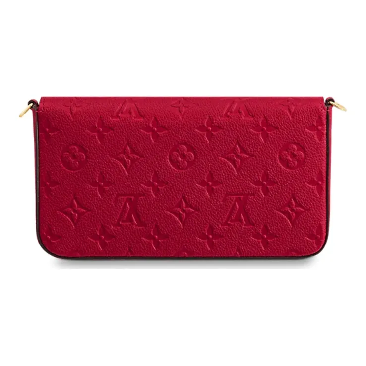 LOUIS VUITTON Félicie Pochette Without Accessories Monogram Empreinte Scarlet Red-2