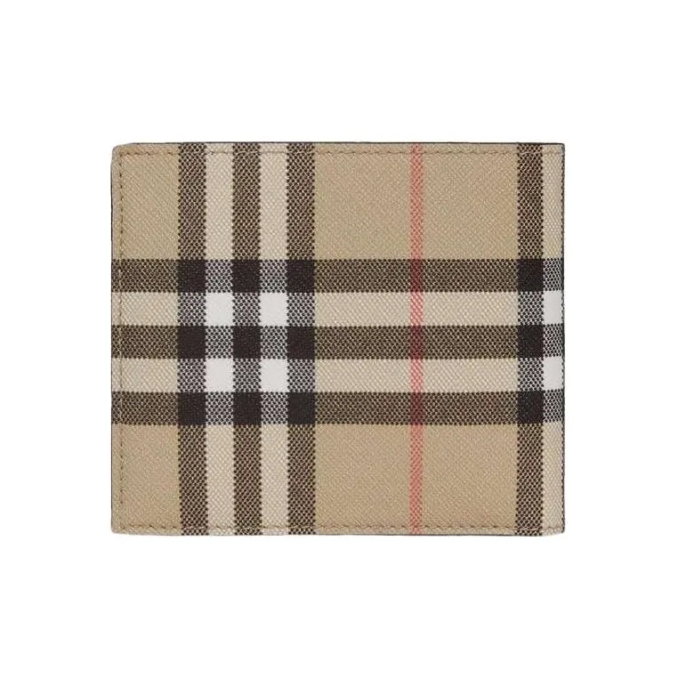 Burberry Leather Wallets Coin Purses Men's Light Umber-3