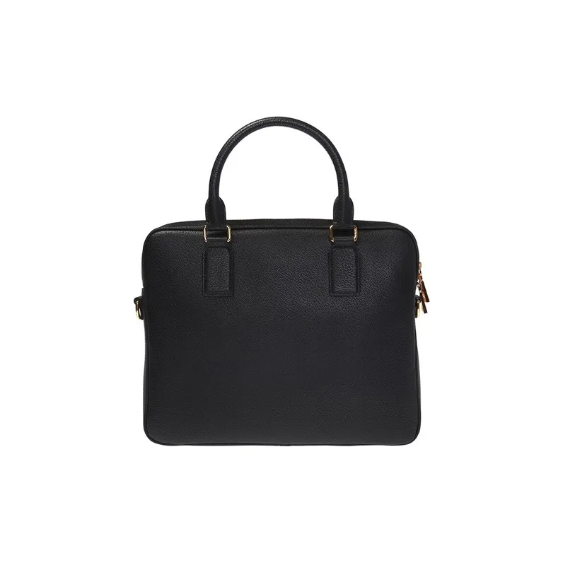 VERSACE VERSACE Leather Handbag Briefcase Shoulder Bag Men's Black-2