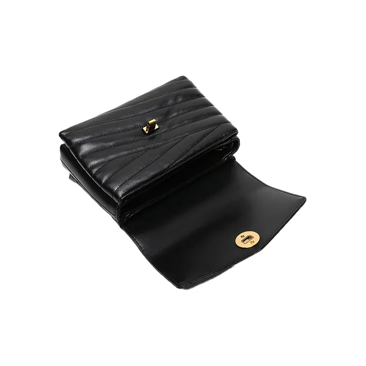 TORY BURCH Kira Leather Shoulder Bag, Crossbody Bag Women's Black-4