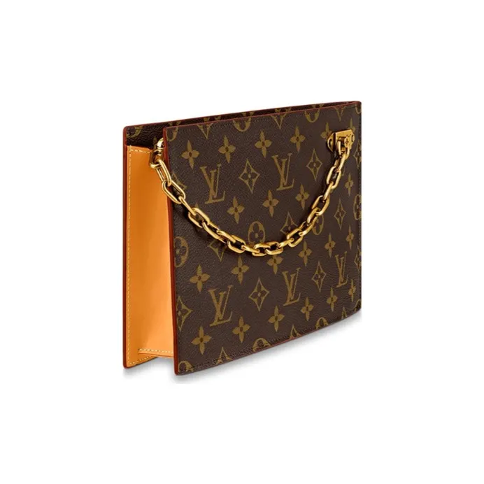 LOUIS VUITTON Chain Clutch Monogram Legacy Brown-2