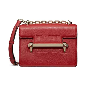 Valentino Cow Leather Crossbody Bag Shoulder Bag Women's Red