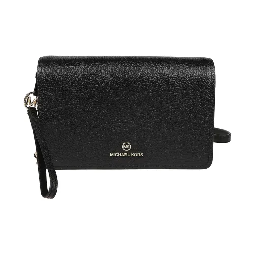 MICHAEL KORS Large Accordian Flap Crossbody Black