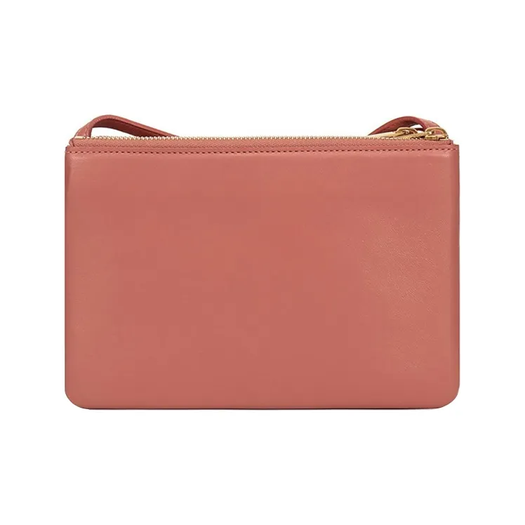 CELINE Trio Sheepskin Clutch, Crossbody Bag, Shoulder Bag Women's Litchi Color-2
