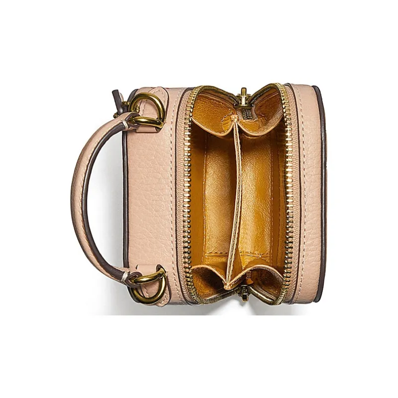COACH X Basquiat Alie Leather Camera Bag, Handbag, Shoulder Bag, Crossbody Bag, Cell Phone Pouch Mini Women's Nude Pink-2
