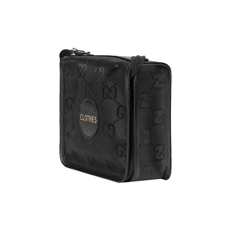 GUCCI Nylon Square Bag Storage Bag Clutch Toiletry Bag Small Size Men's Black-1