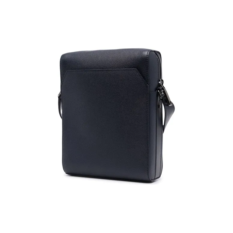 BALLY Leather Messenger Bag, Crossbody Bag, Shoulder Bag Men's Dark Blue-1