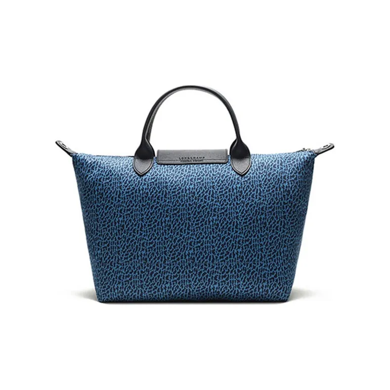 LONGCHAMP Le Pliage Fabric Handbag Shoulder Bag Crossbody Bag Medium Size Women's Blue-3