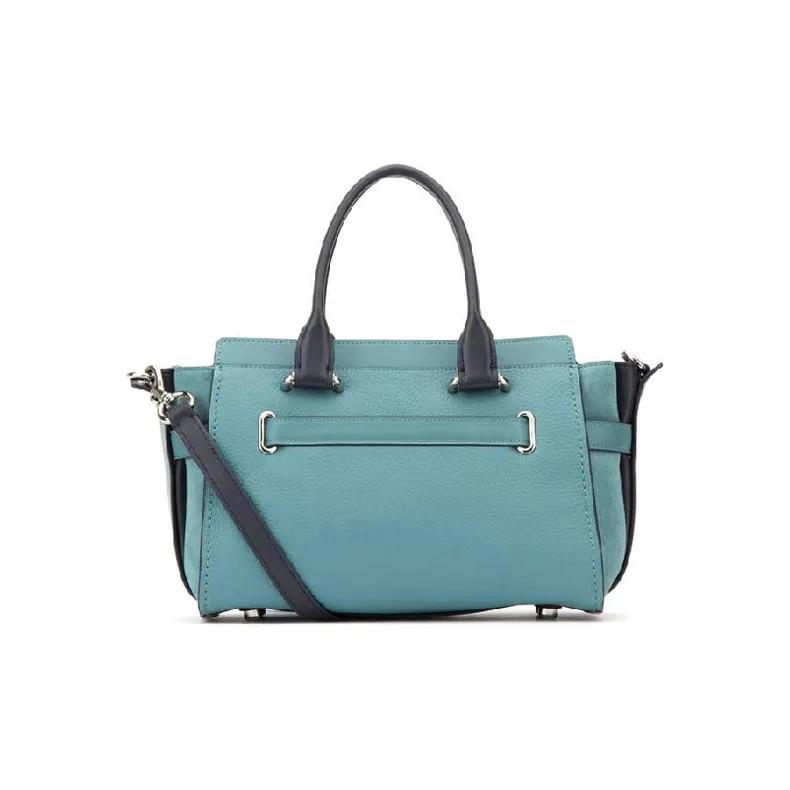 COACH Swagger Leather Handbag Medium Size Women's Blue-1