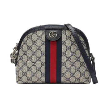 GUCCI Canvas With Leather Dome Bag, Crossbody Bag, Shoulder Bag Small Size Women's